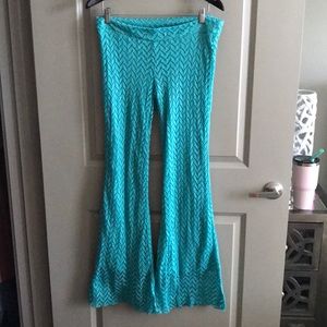 Turquoise bell bottom pants